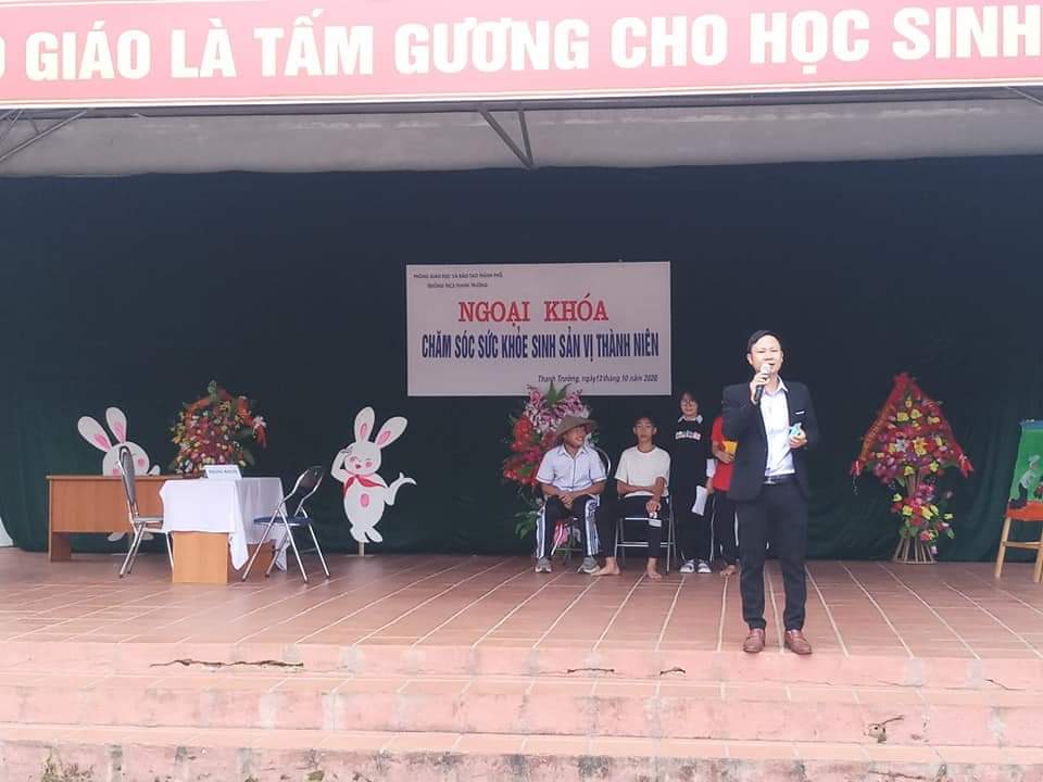 TRƯỜNG TH-THCS THANH TRƯỜNG KẾT HỢP VỚI TRUNG TÂM Y TẾ THÀNH PHỐ TỔ CHỨC BUỔI SINH HOẠT CÂU LẠC BỘ VỀ CHĂM SÓC SỨC KHỎE SINH SẢN VỊ THÀNH NIÊN