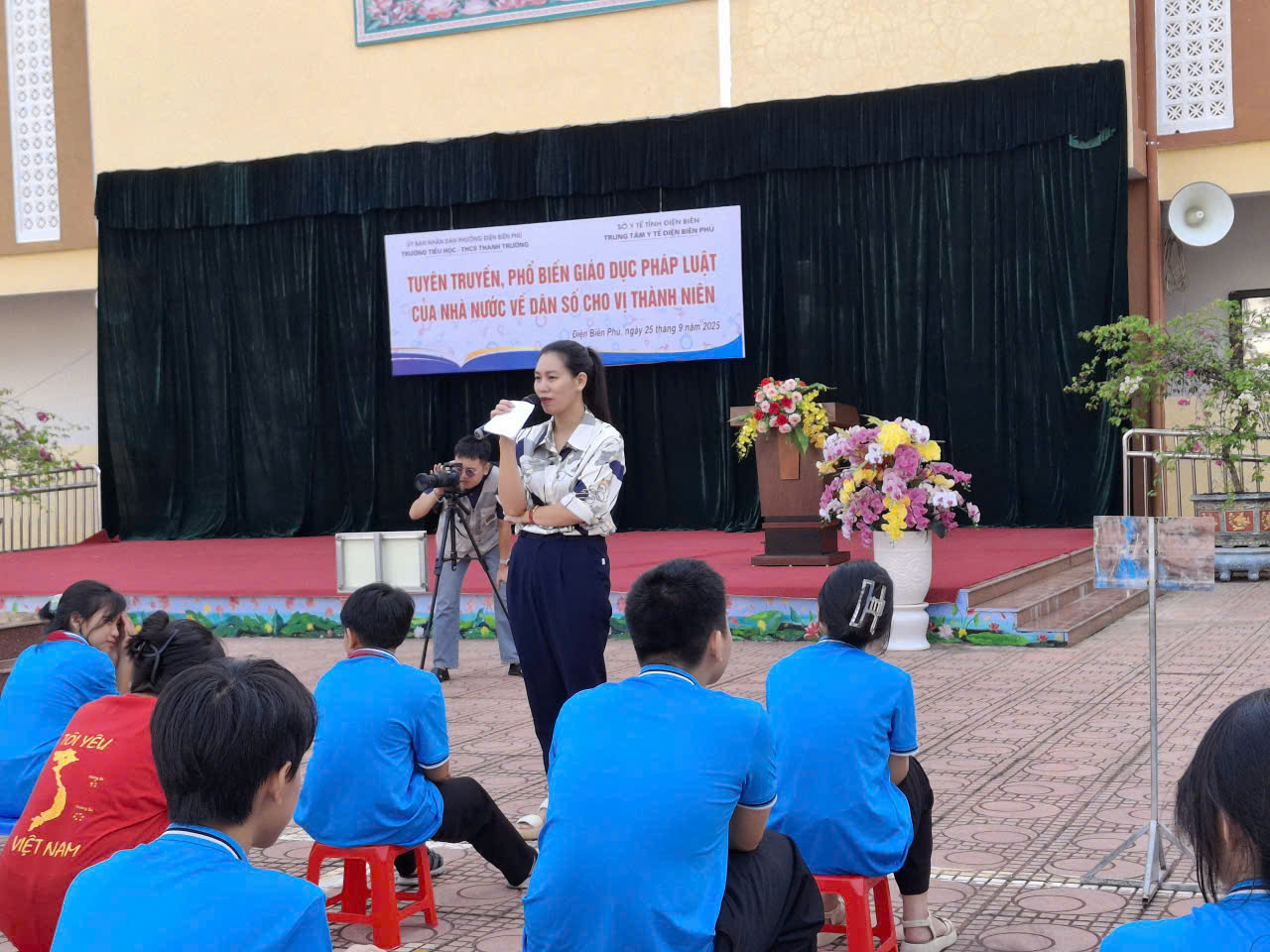 Trường TH-THCS Thanh Trường tổ chức tuyên truyền phổ biến giáo dục pháp luật của Nhà nước về dân số cho vị thành niên, thanh niên cho học sinh